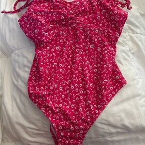 Floral Pink One-Piece Swimsuit